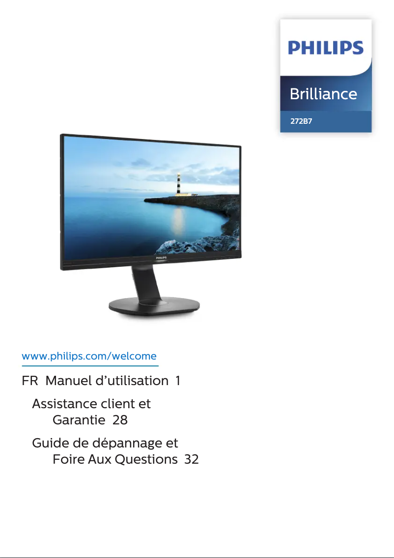 Page n°1 - Manuel utilisateur Philips B Line 272B7QPTKEB