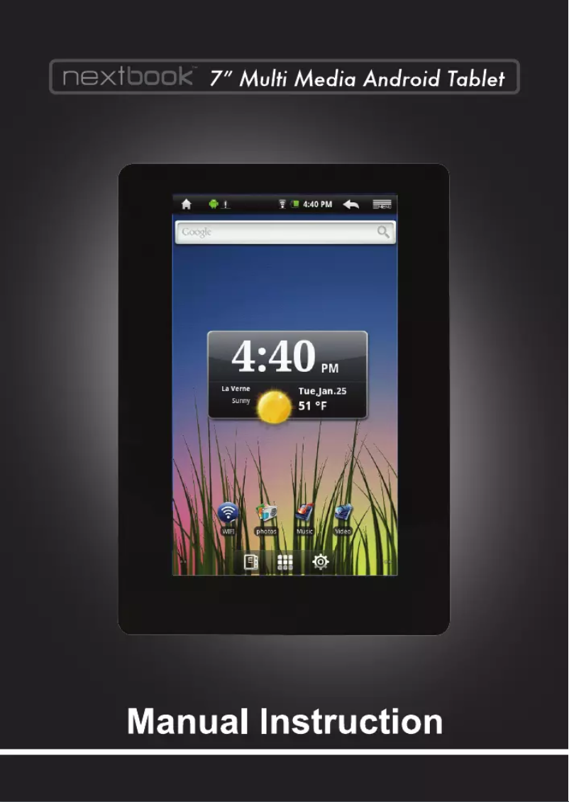 Page 1 de la notice Manuel utilisateur Nextbook 6