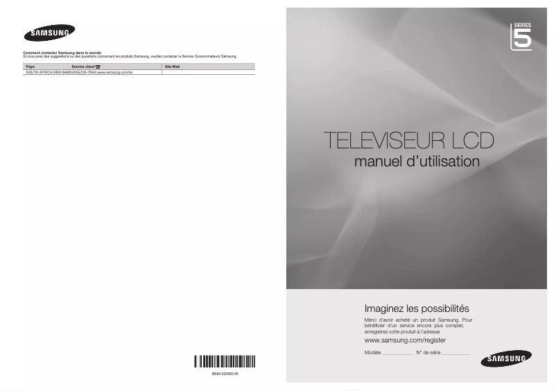 Image de la première page du manuel de l'appareil LE40B530P7W