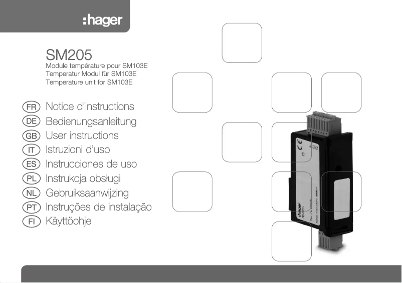 Page 1 de la notice Manuel utilisateur Hager SM205
