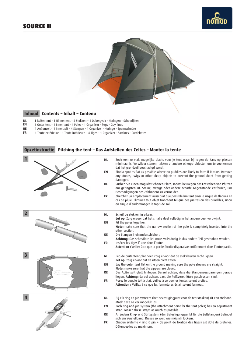 Page n°1 - Manuel utilisateur Nomad Source II