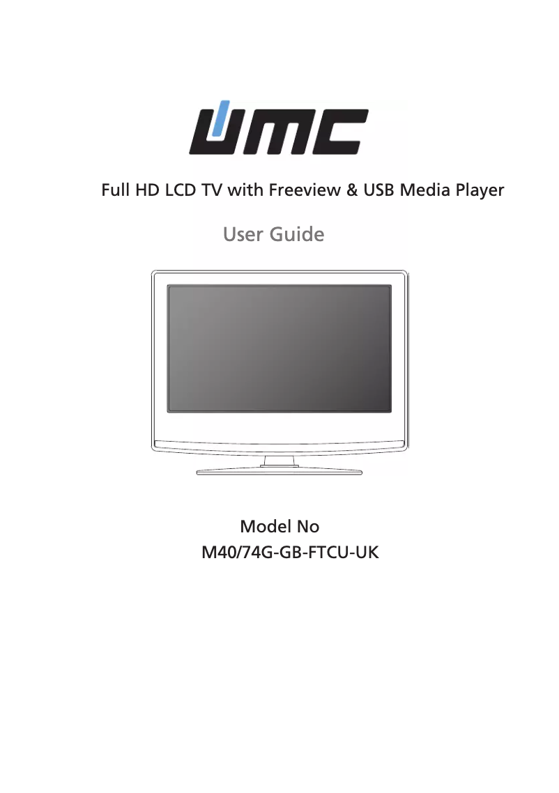 Page 1 de la notice Manuel utilisateur UMC M40/74G-GB-FTCU-UK