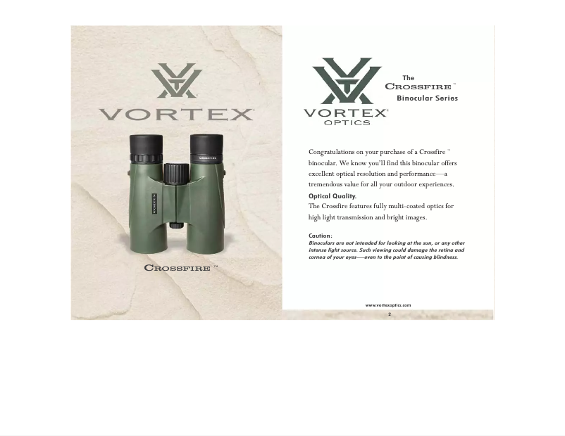 Page n°1 - Manuel utilisateur Vortex Crossfire 8x32