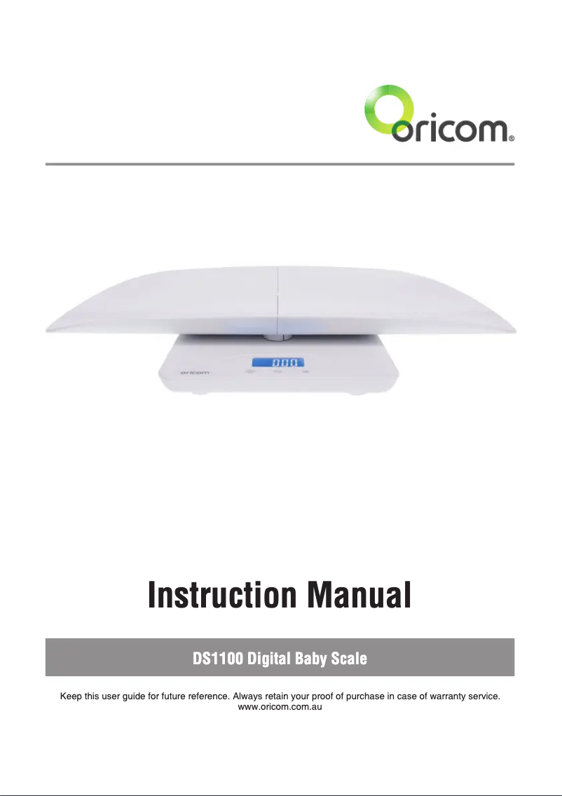 Image de la première page du manuel de l'appareil DS1100