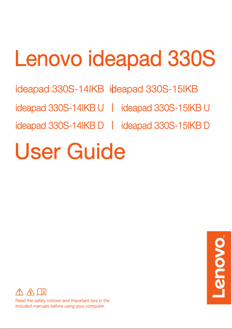 Page n°1 - Manuel utilisateur Lenovo B330S