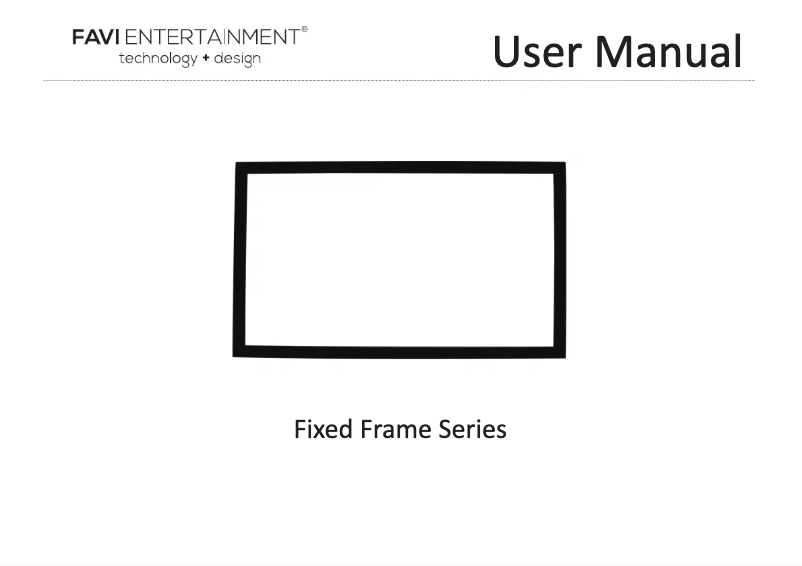 Page n°1 - Manuel utilisateur FAVI FF3-HD-100
