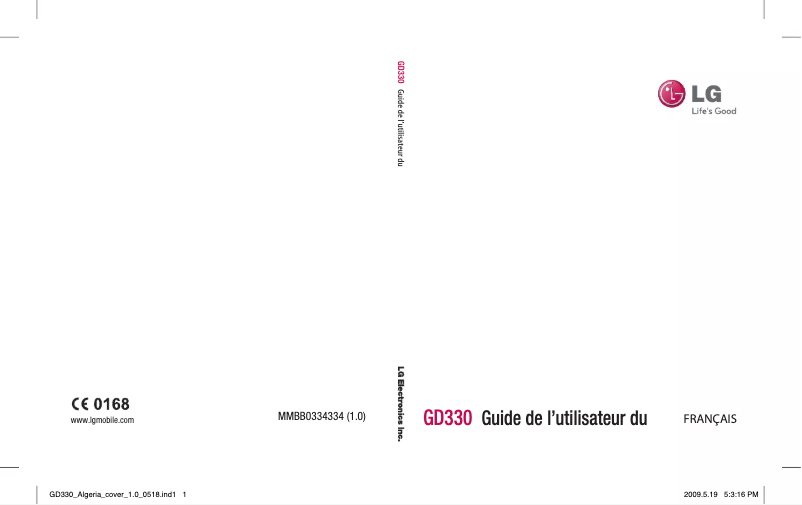 Page n°1 - Manuel utilisateur LG GD330