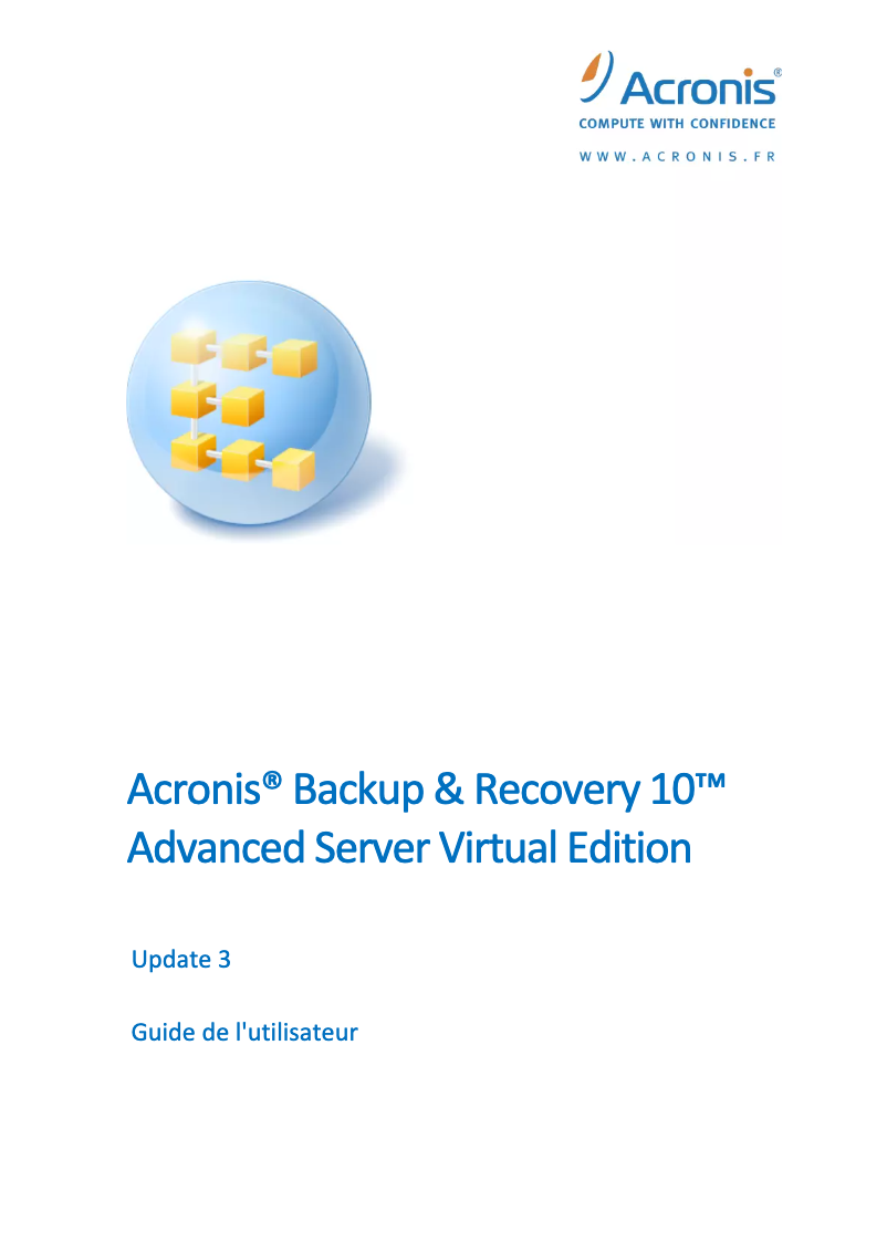 Image de la première page du manuel de l'appareil Backup & Recovery 10 Advanced Server Virtual Edition