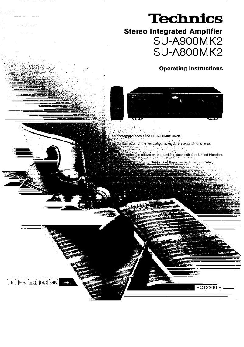Image de la première page du manuel de l'appareil SU-A800MK2
