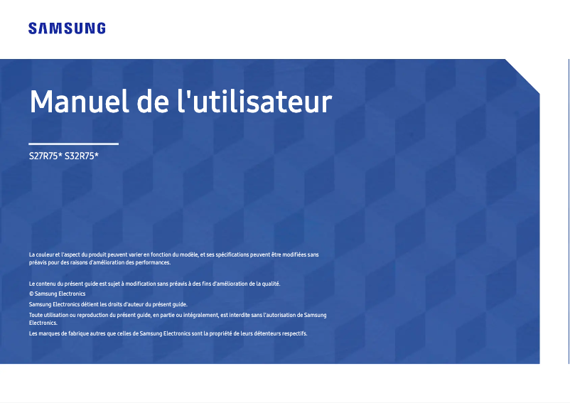 Image de la première page du manuel de l'appareil S32R750UEN
