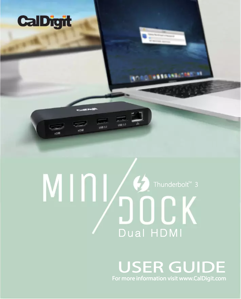 Image de la première page du manuel de l'appareil Thunderbolt 3 mini Dock