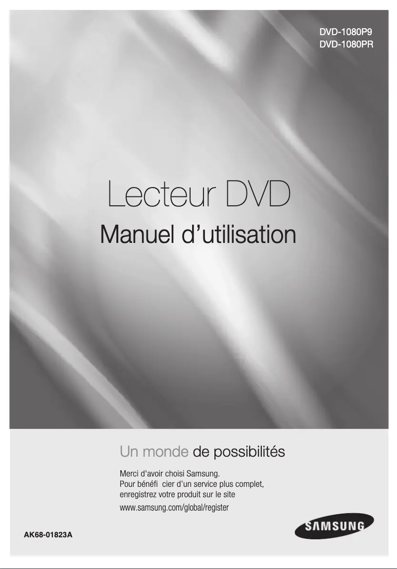 Page n°1 - Manuel utilisateur Samsung DVD-1080P9