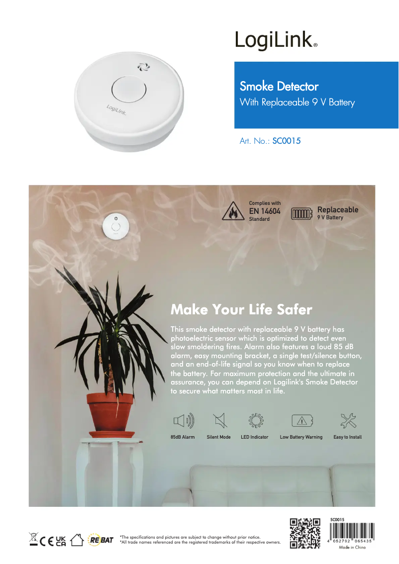 Page 1 de la notice Manuel utilisateur LogiLink SC0015