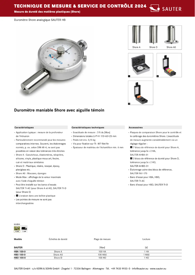 Page 1 de la notice Brochure Kern HBD 100-0