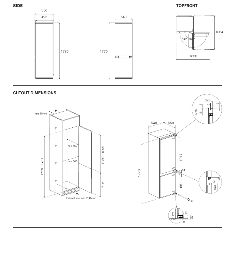 Page 1 de la notice Instructions / montage Bertazzoni REF603BBNPTC