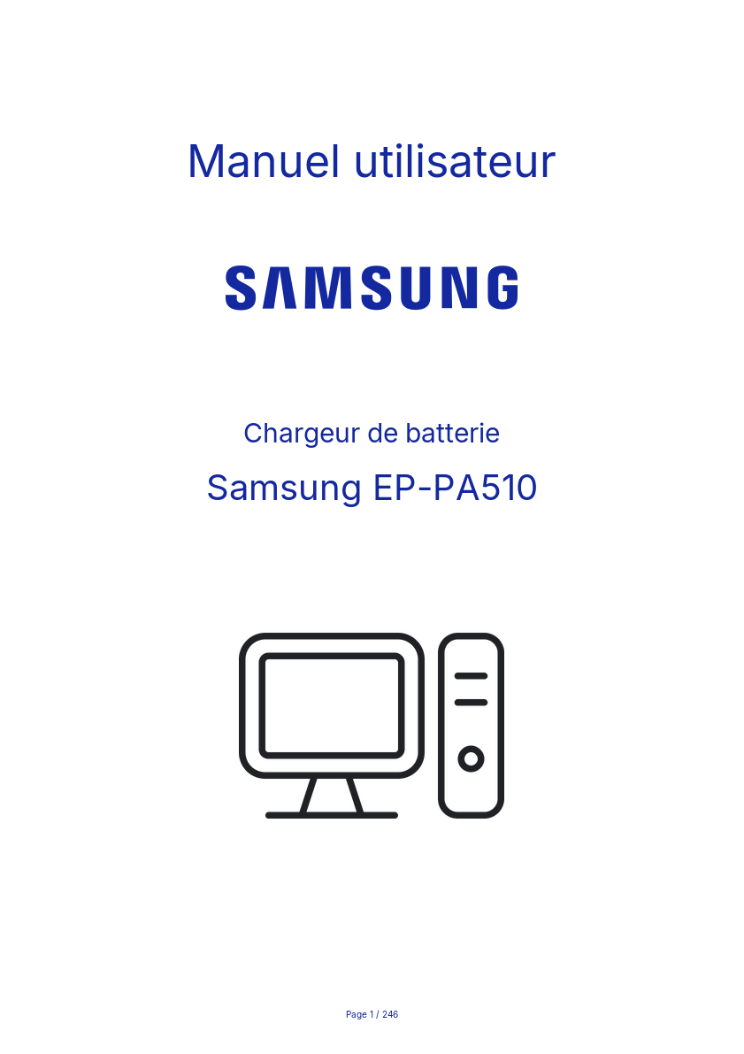 Page n°1 - Manuel utilisateur Samsung EP-PA510