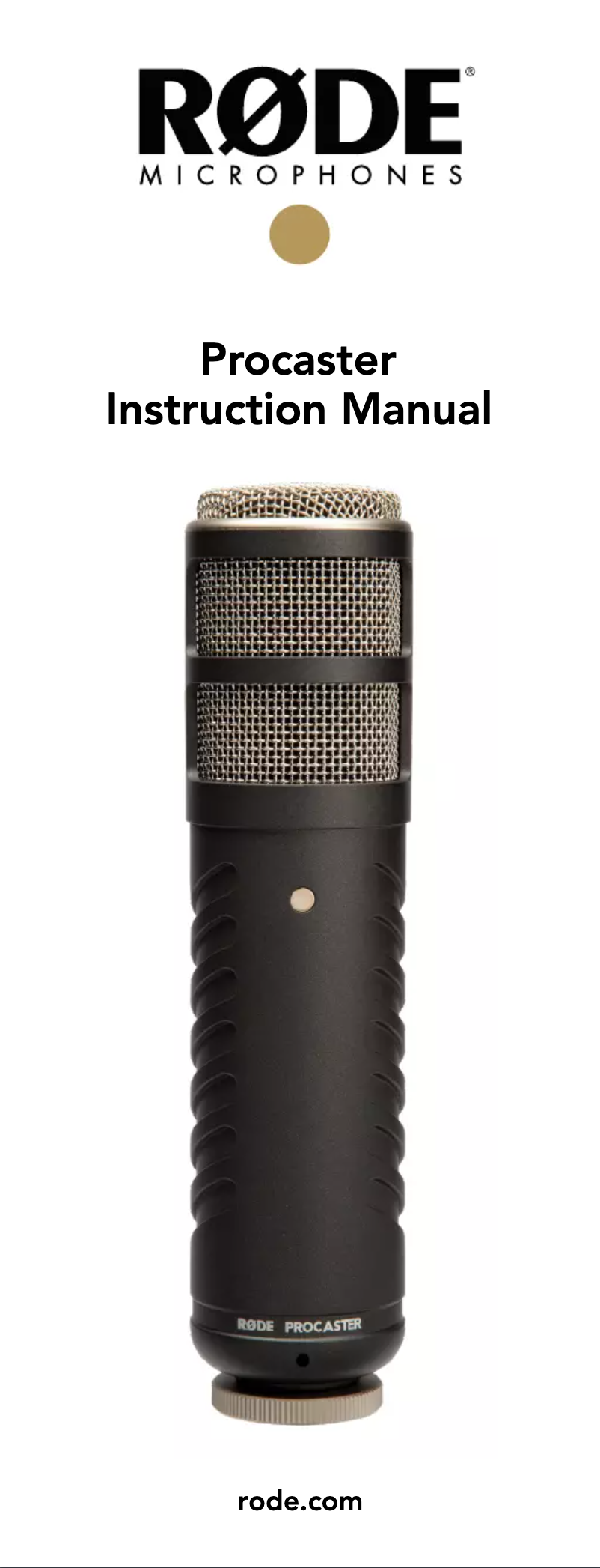 Image de la première page du manuel de l'appareil Procaster