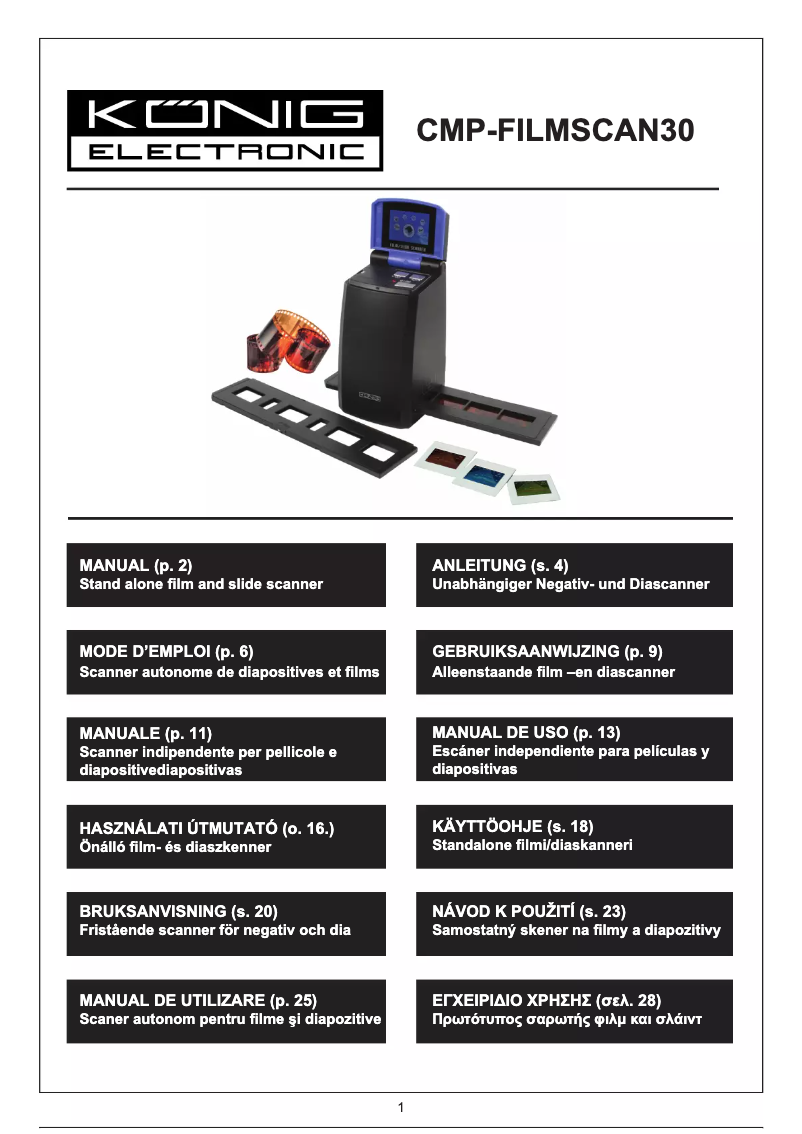 Image de la première page du manuel de l'appareil CMP-FILMSCAN30