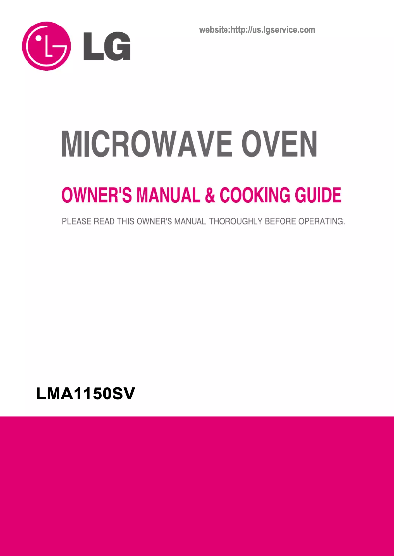 Page 1 de la notice Manuel utilisateur LG LMA1150SV
