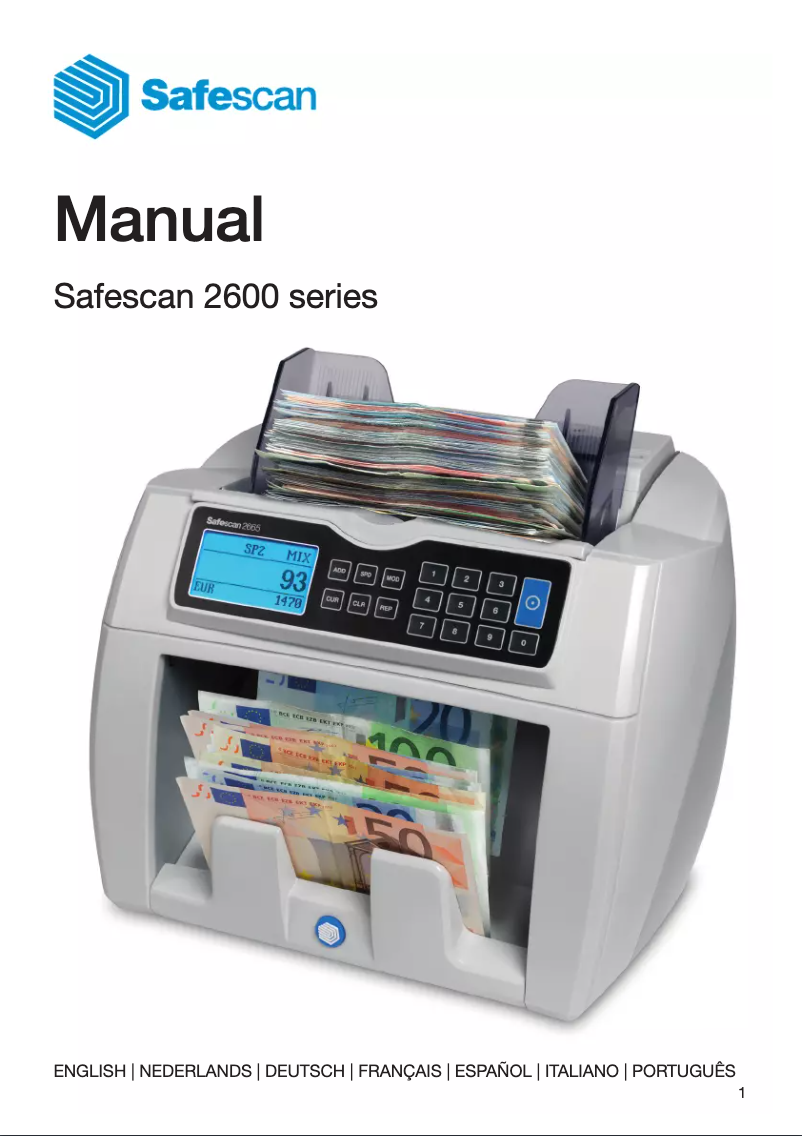 Page 1 de la notice Manuel utilisateur Safescan 2685