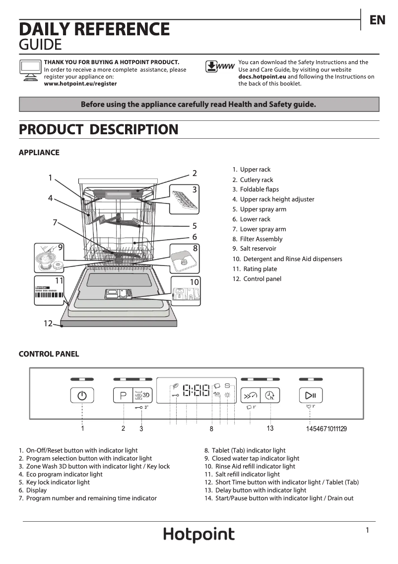 Imagen de la primera página del manual del dispositivo HFO 3C23 WF UK