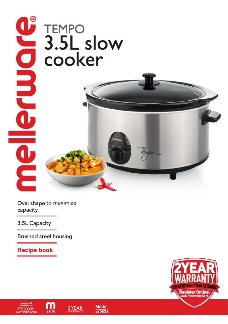 Página 1 del manual Manual de usuario Mellerware Tempo 27565A