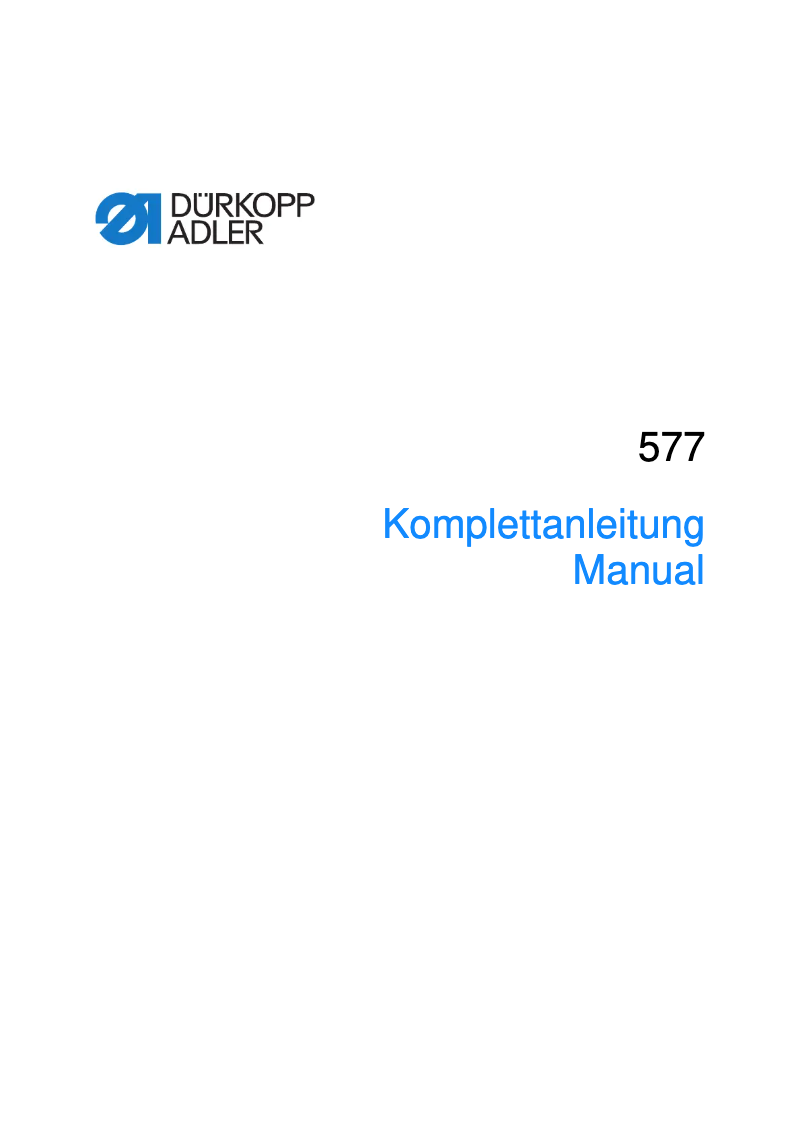 Image de la première page du manuel de l'appareil 577