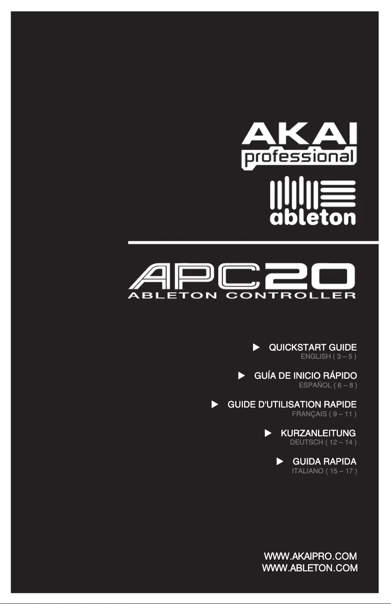 Página 1 del manual Manual de usuario AKAI APC20