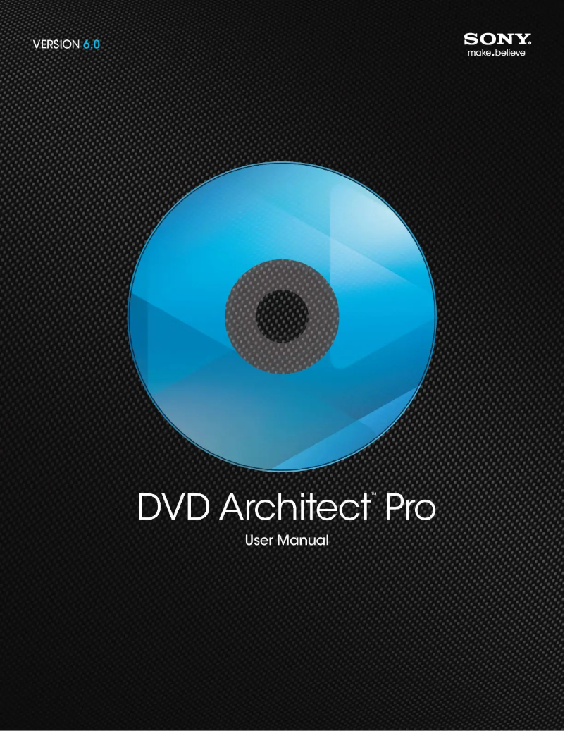 Image de la première page du manuel de l'appareil DVD Architect Pro 6