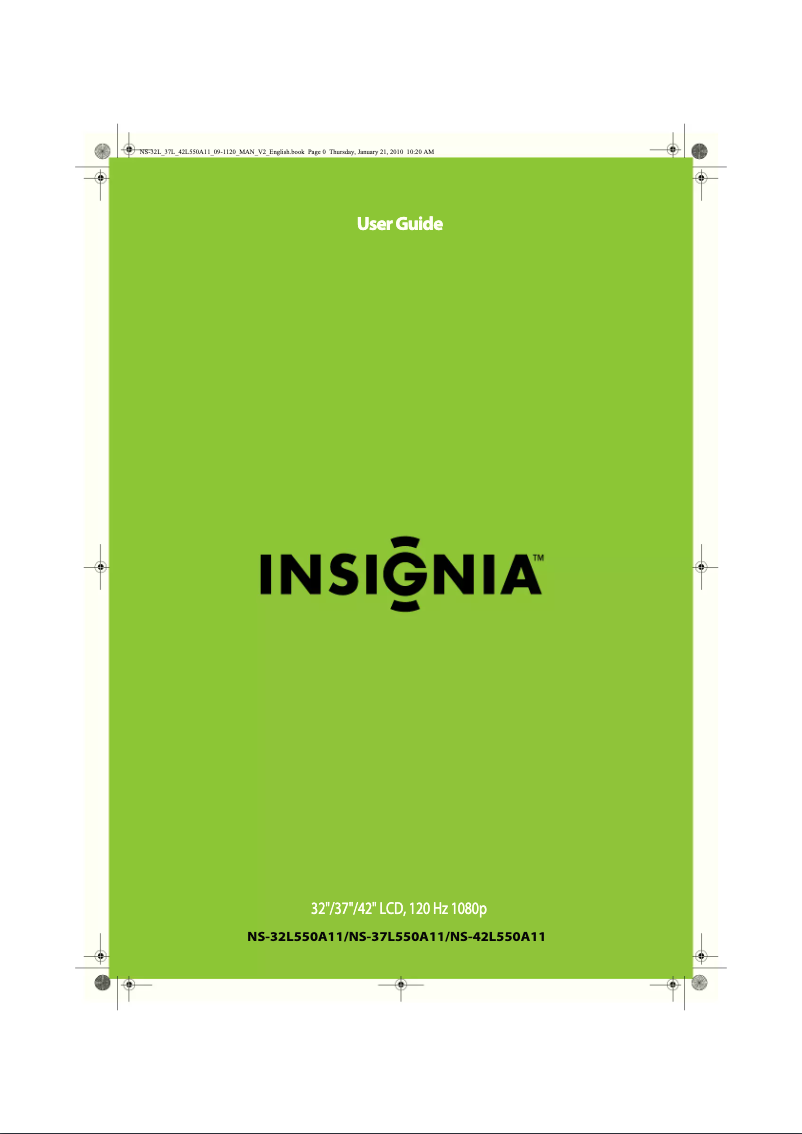 Page 1 de la notice Manuel utilisateur Insignia NS-32L550A11