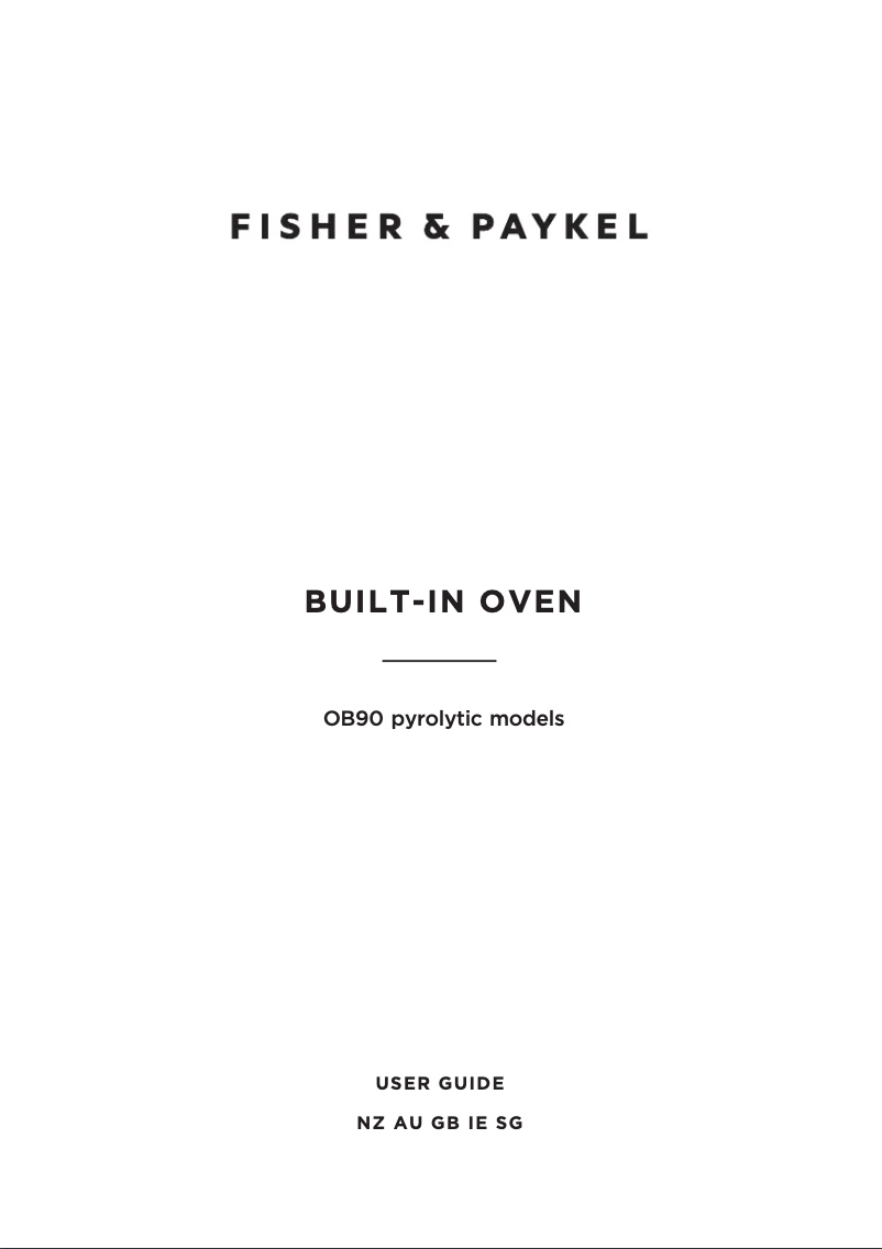 Page 1 de la notice Manuel utilisateur Fisher & Paykel OB90S9MEPX3