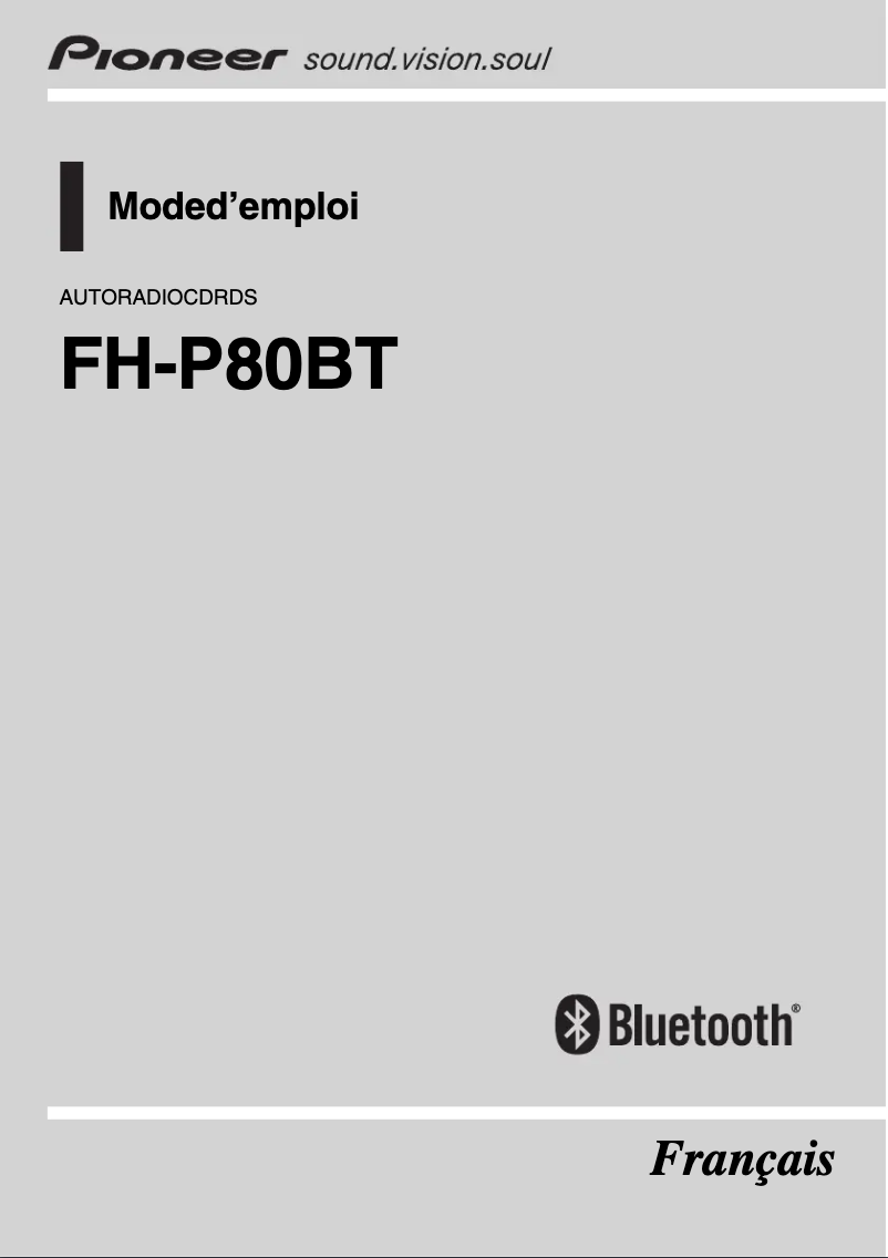 Image de la première page du manuel de l'appareil FH-P80BT