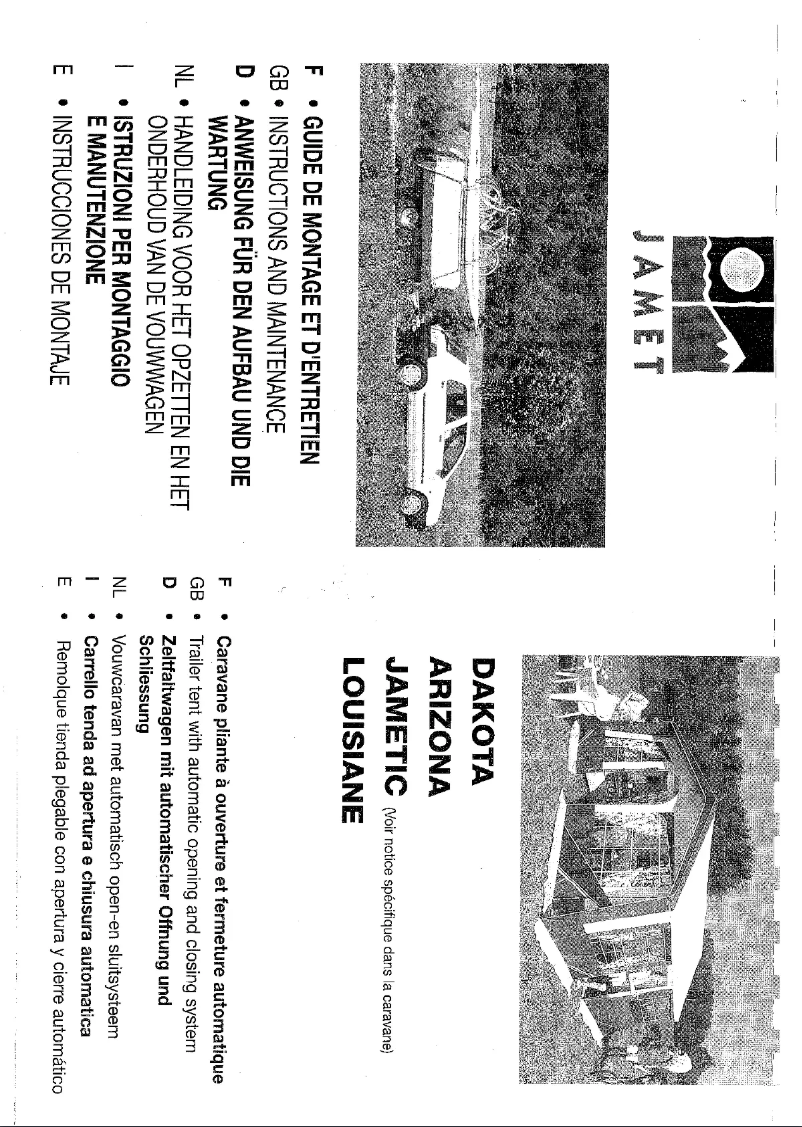 Page 1 de la notice Manuel utilisateur Jamet Louisiane