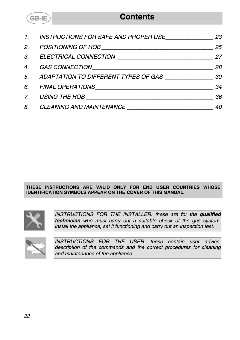Page n°1 - Manuel utilisateur Smeg SRV564EBNE