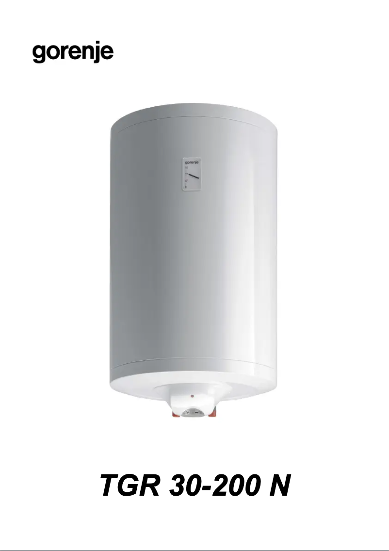 Page 1 de la notice Manuel utilisateur Gorenje TGR50NG