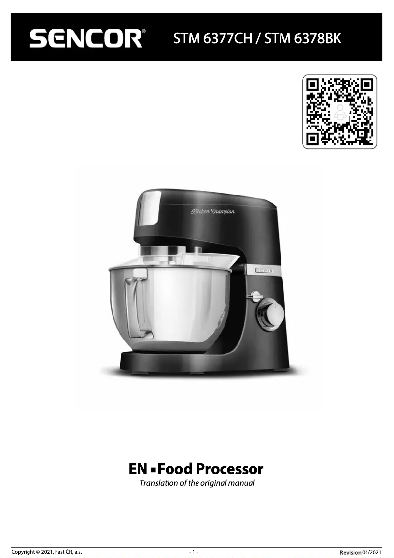 Page n°1 - Manuel utilisateur Sencor STM 6377CH