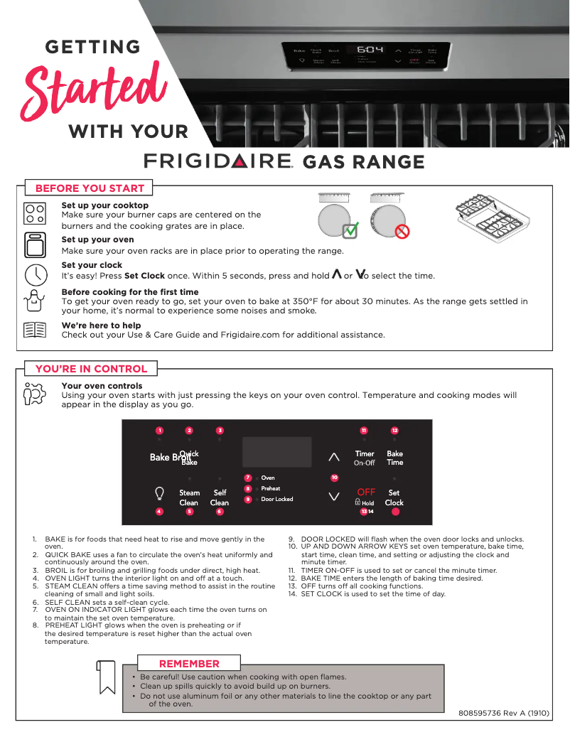 Image de la première page du manuel de l'appareil GCRG3038AD