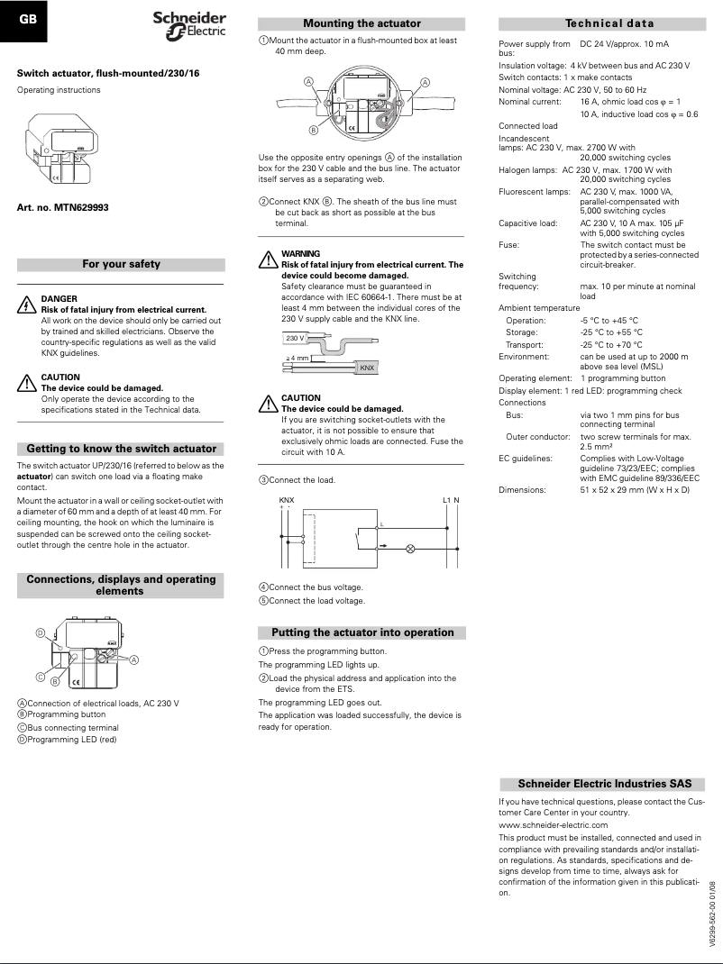Page n°1 - Manuel utilisateur Schneider MTN629993