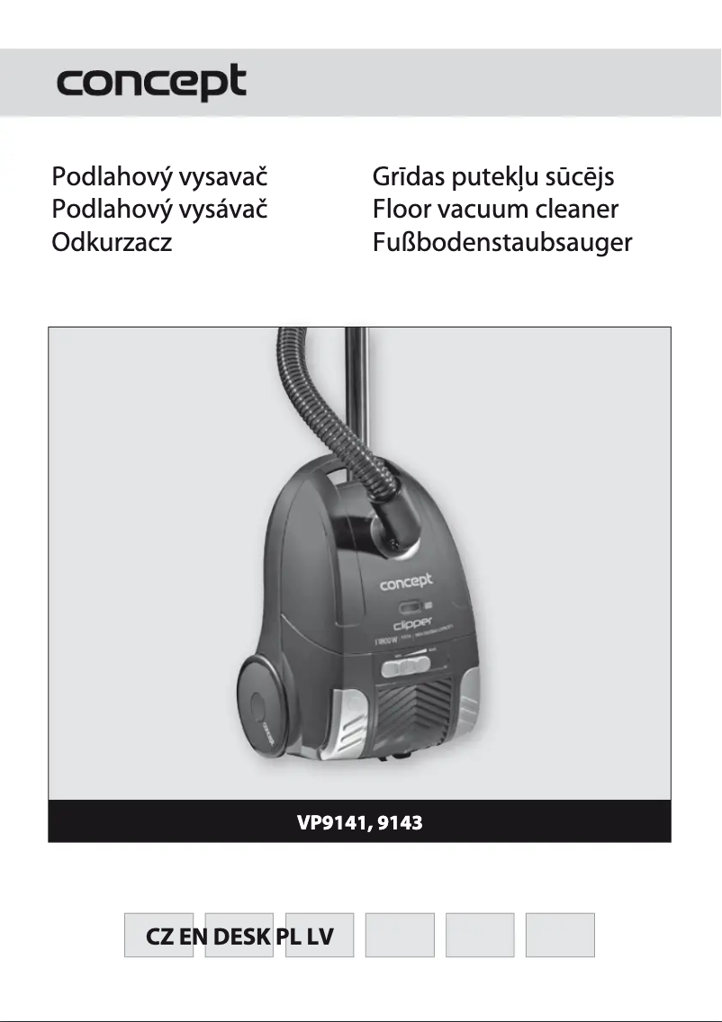 Image de la première page du manuel de l'appareil VP-9143