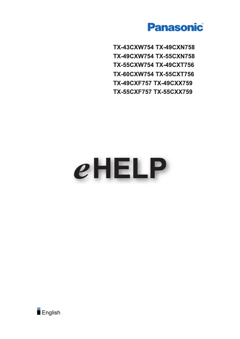 Page 1 of the manual User Manual Panasonic TX-55CXW754