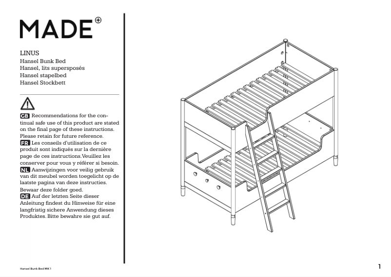 Page n°1 - Manuel utilisateur MADE Linus