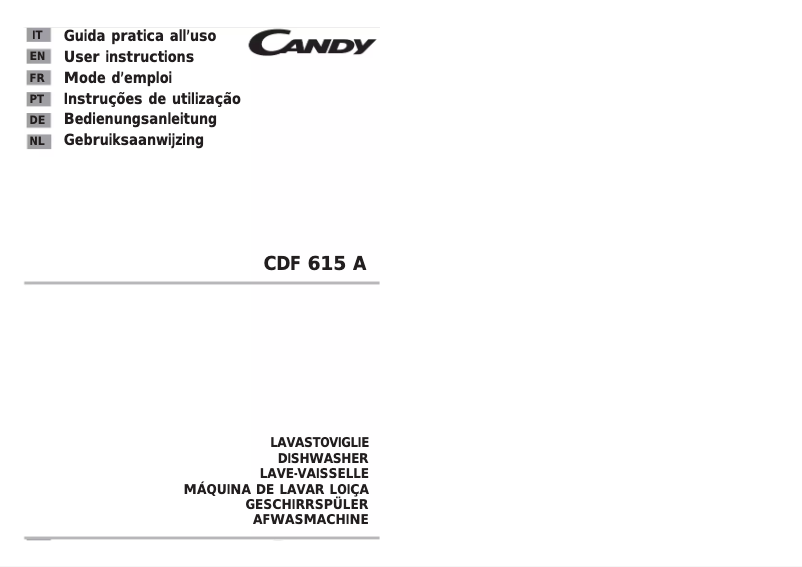 Image de la première page du manuel de l'appareil CDF 615A-85S