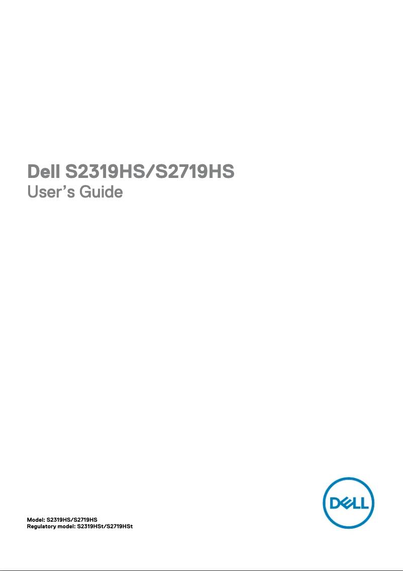 Page 1 de la notice Manuel utilisateur Dell S2719HS