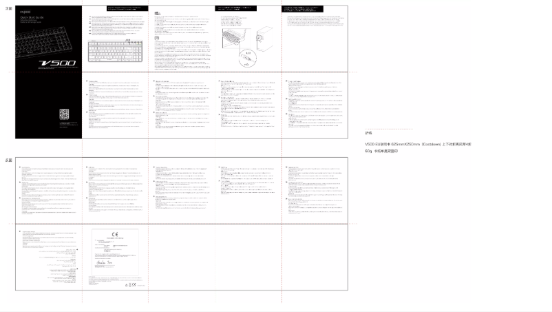 Page n°1 - Manuel utilisateur Rapoo V500