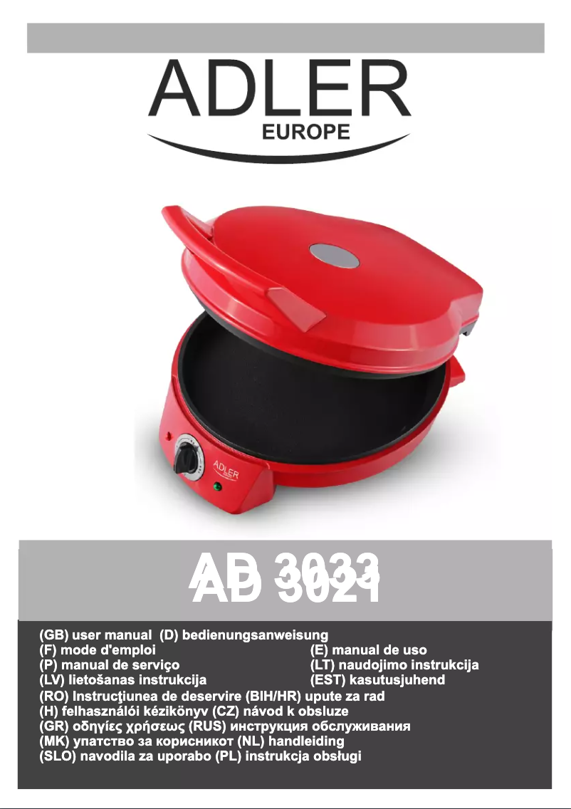 Image de la première page du manuel de l'appareil CR 3034