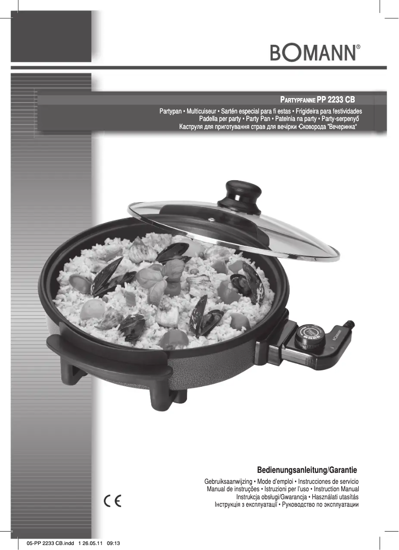 Page 1 de la notice Manuel utilisateur Bomann PP 2233 CB
