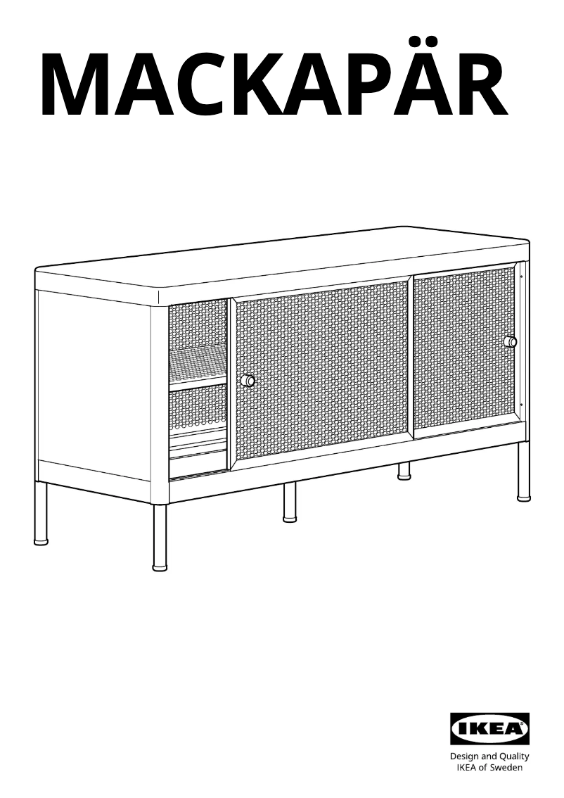 Imagen de la primera página del manual del dispositivo MACKAPÄR 805.444.89
