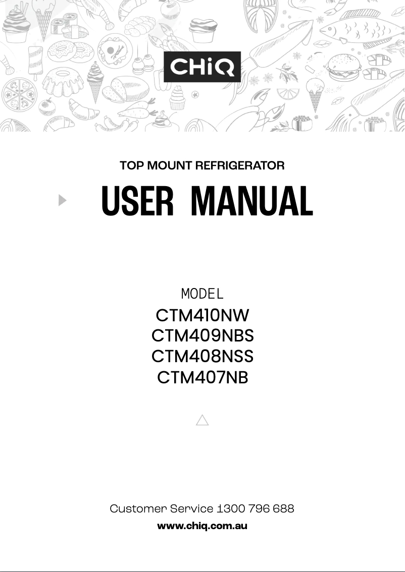 Image de la première page du manuel de l'appareil CTM409NBS