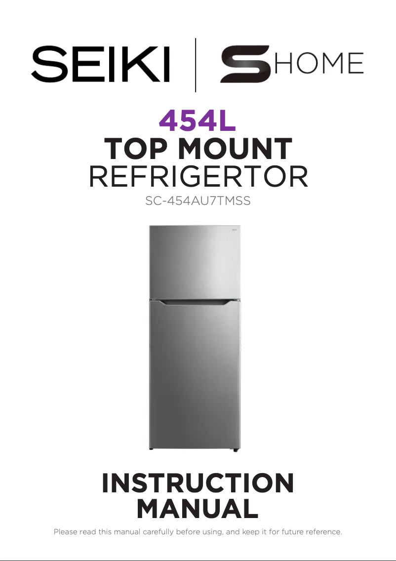 Page n°1 - Manuel utilisateur Seiki SC-454AU7TMS