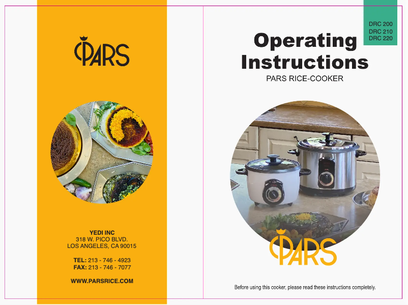 Page n°1 - Manuel utilisateur Pars DRC 210